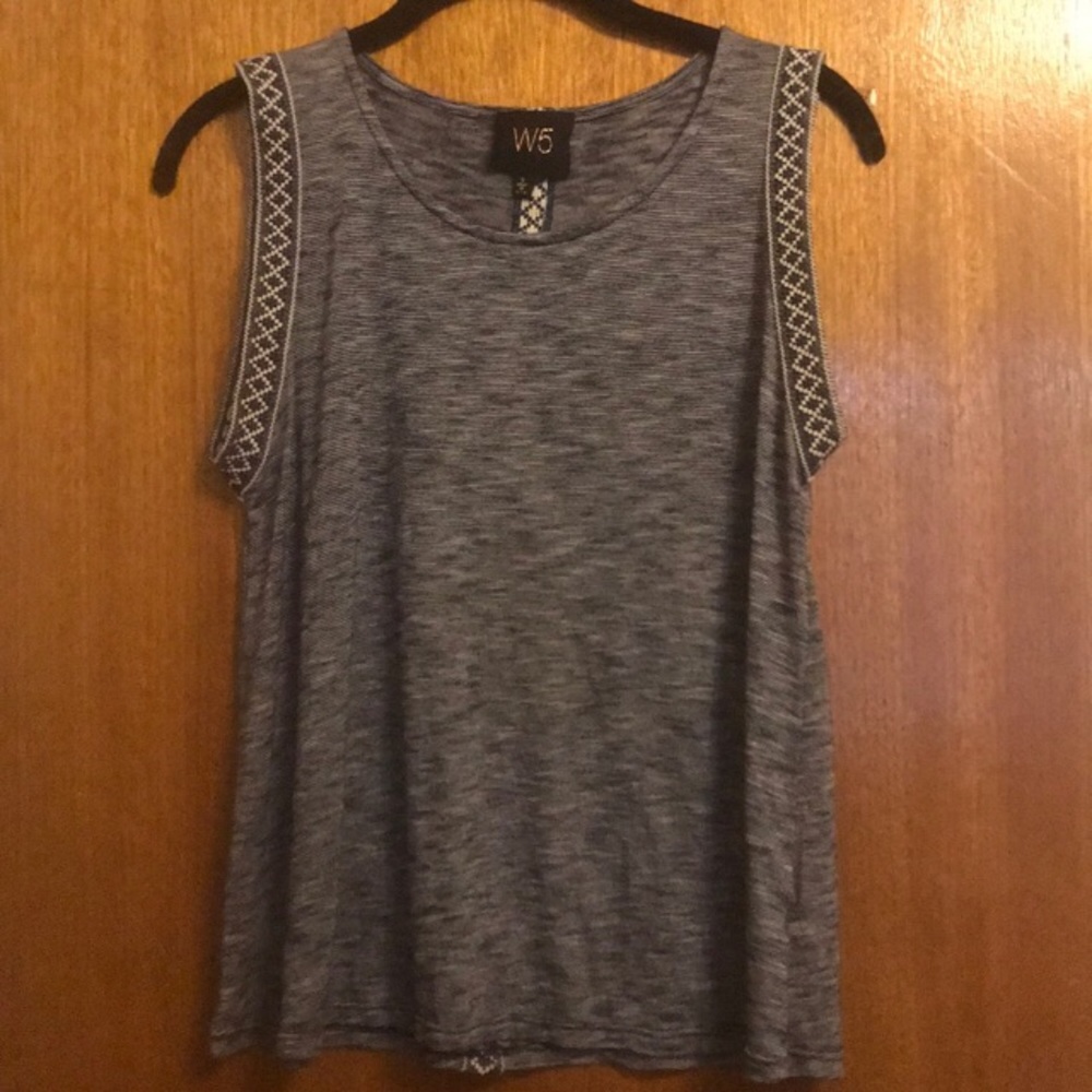 Heathered Navy Top